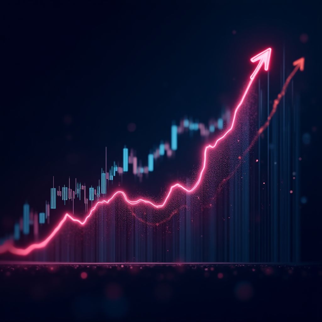 Gráfico de crecimiento de mercados emergentes.